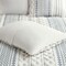 Edge Collections - 26" x 20" - White - Imani Printed Duvet Set Full Queen Chenille - 3 Piece